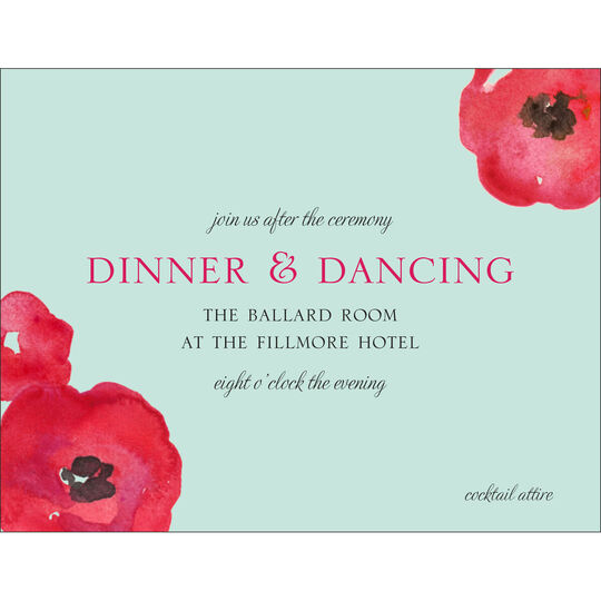 Painted Poppies Reception Cards